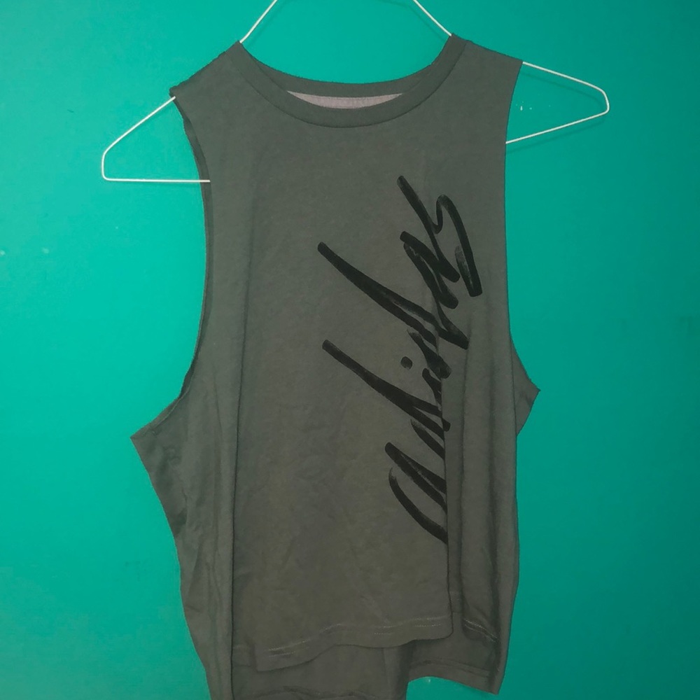 Adidas women’s muscle tee with script adidas